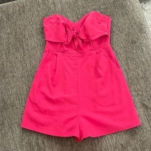 Lush Pink Strapless Jumpsuit